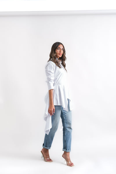 Wave hem shirt