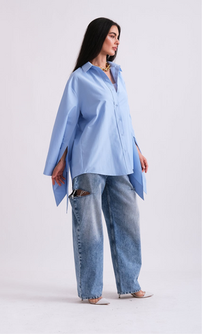 BIG SLEEVE SHIRT(BLUE)