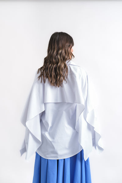 Ruffled sleeve shirt