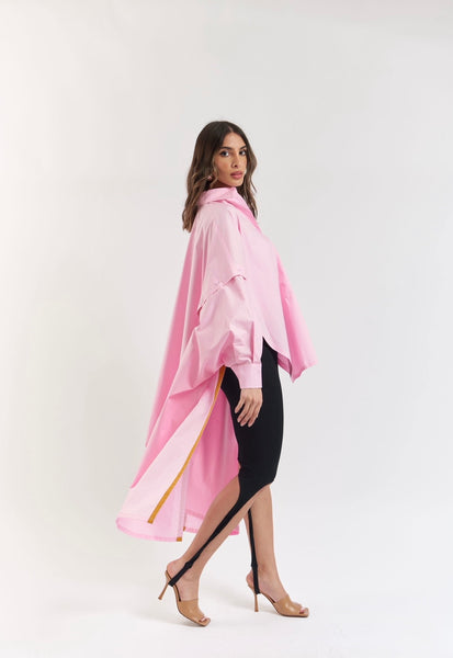 PINK ASYMMETRIC SHIRT