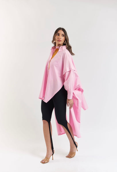 PINK ASYMMETRIC SHIRT