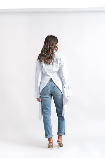 Wave hem shirt