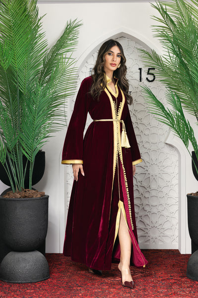 moroccan set || (burgundy)