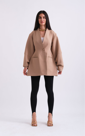 NUDE BALLOON BLAZER