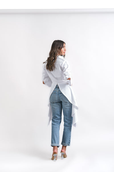 Wave hem shirt