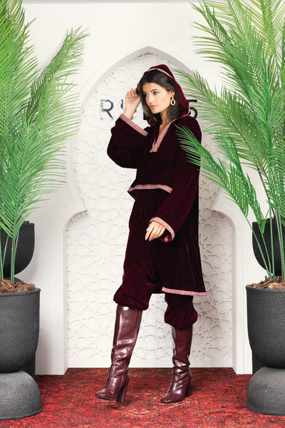 moroccan set | (burgundy)
