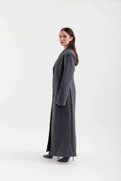 Grey maxi coat