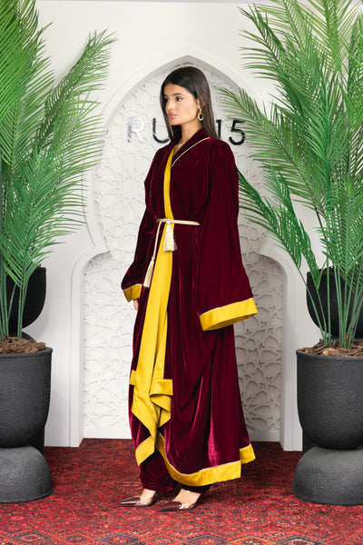 kimono set(burgundy)