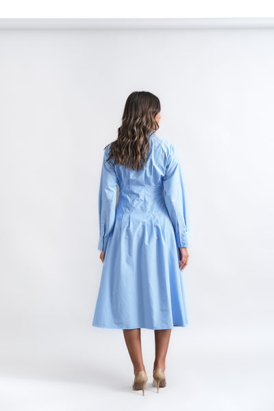 summer baby blue dress