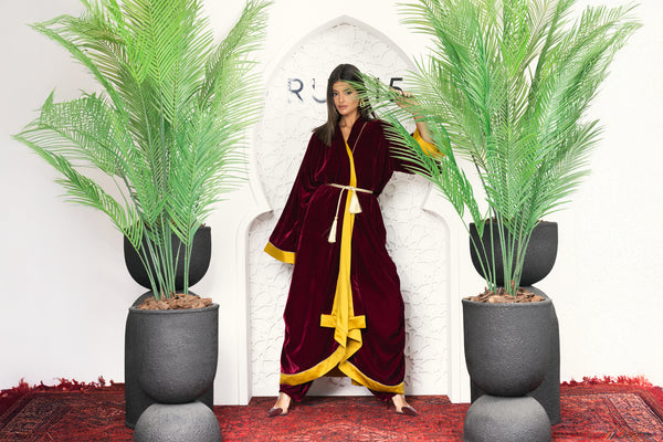 kimono set(burgundy)