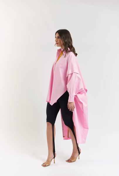 PINK ASYMMETRIC SHIRT