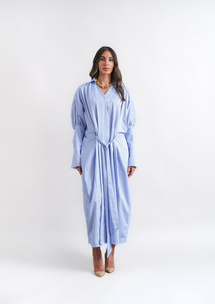 striped shirt dress
