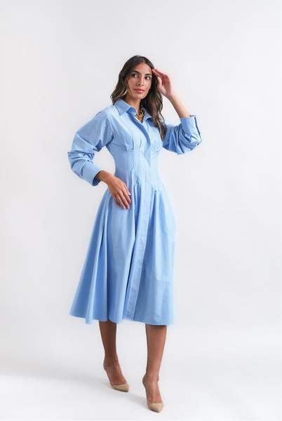 summer baby blue dress