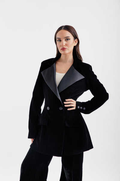 Velvet suit blazer