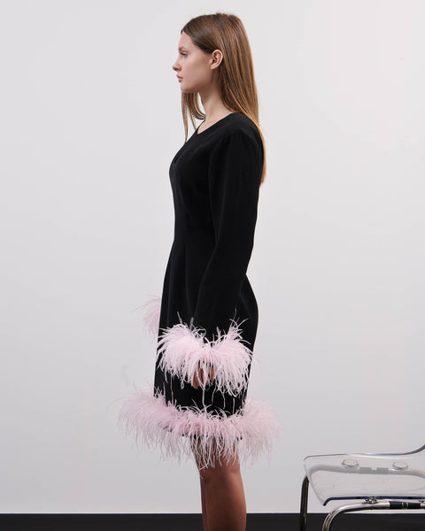 Pink feather dress