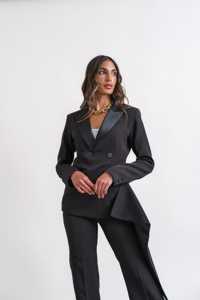 Tuxedo blazer with side cut