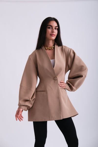 NUDE BALLOON BLAZER