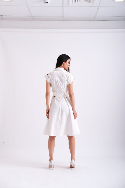 COTTON BELTED DRESS