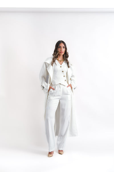 White summer trench
