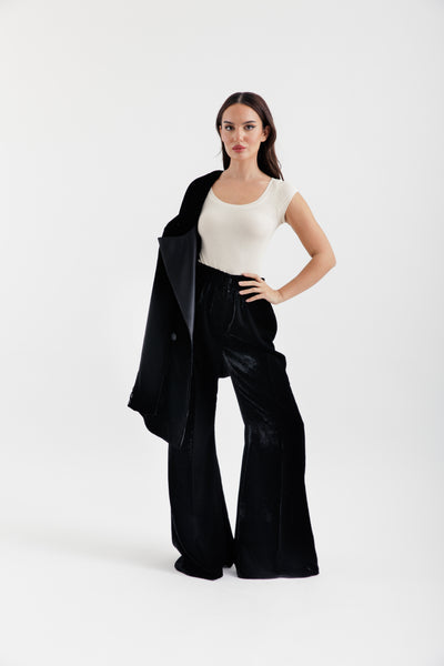 Velvet suit pants