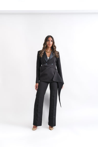 Tuxedo blazer with side cut
