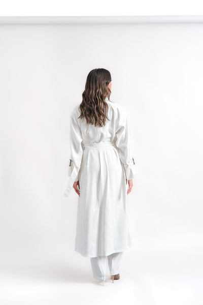 White summer trench