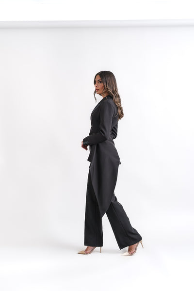 Tuxedo blazer with side cut