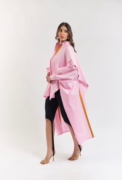 PINK ASYMMETRIC SHIRT