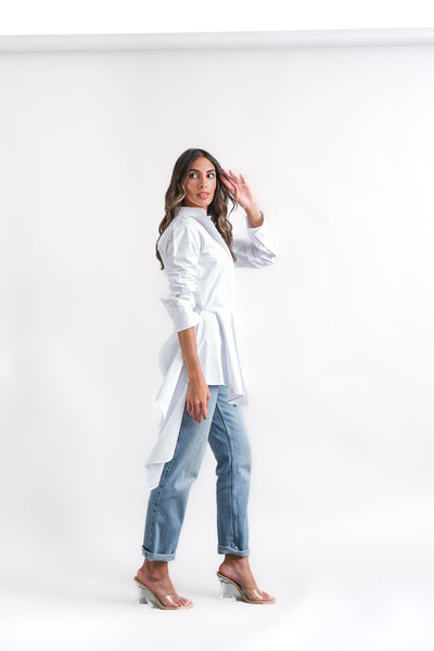 Wave hem shirt
