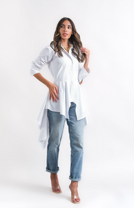 Wave hem shirt