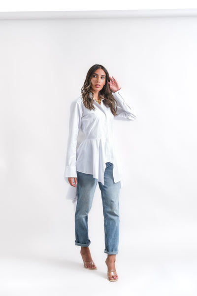 Wave hem shirt