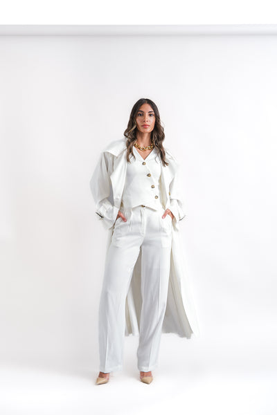White summer trench