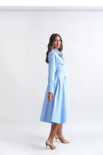 summer baby blue dress