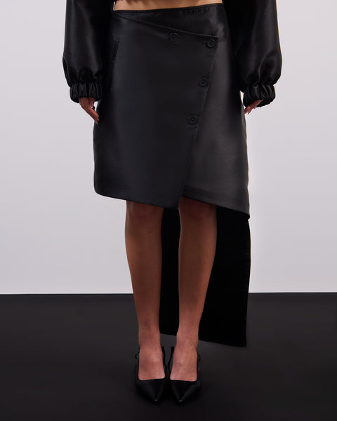 Asymmetric organza skirt