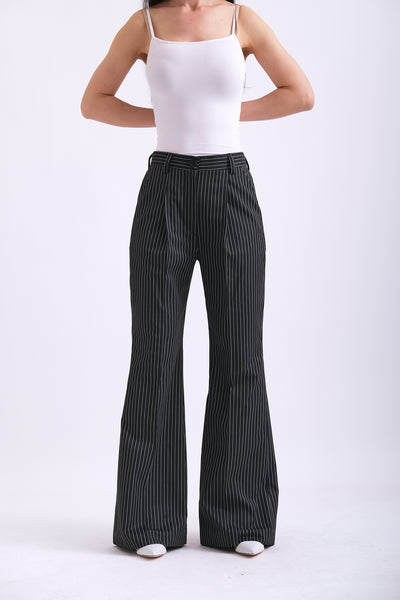 STRIPED SUIT PANTS