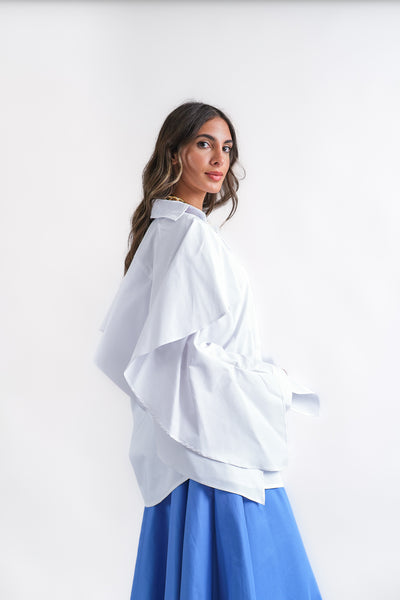 Ruffled sleeve shirt
