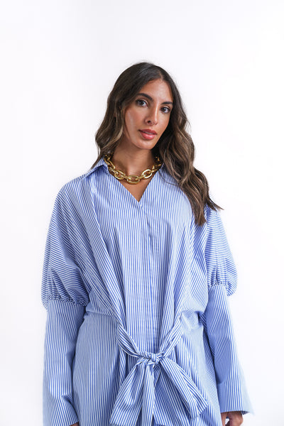 striped shirt dress