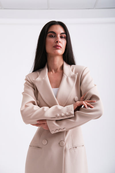BEIGE MAXI BLAZER