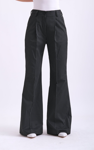 STRIPED SUIT PANTS