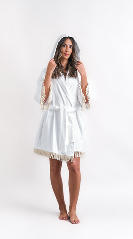 White towel robe