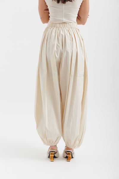 Beige balloon pants
