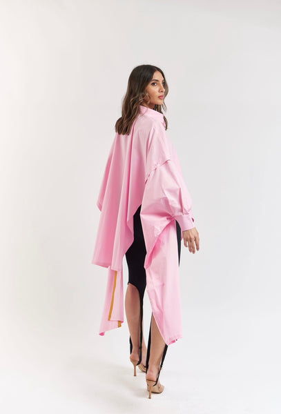 PINK ASYMMETRIC SHIRT
