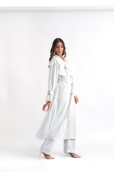 White summer trench