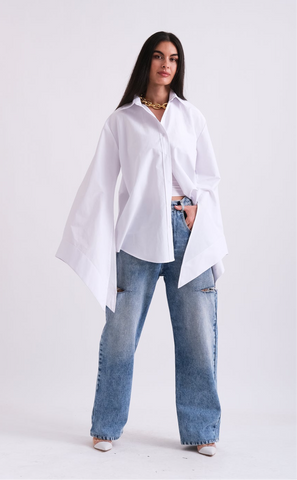 BIG SLEEVE SHIRT(WHITE)