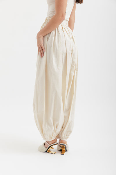Beige balloon pants