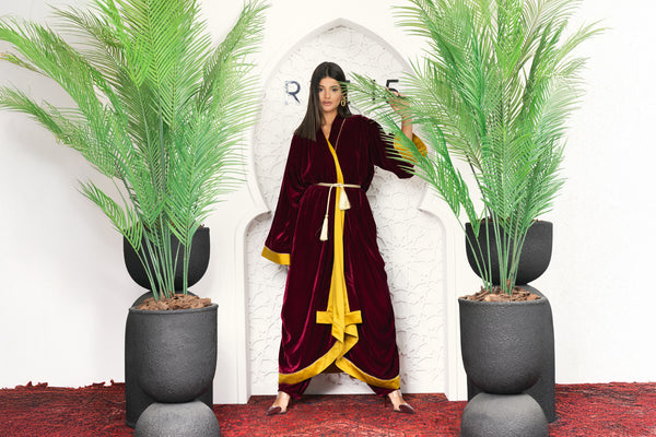 kimono set(burgundy)