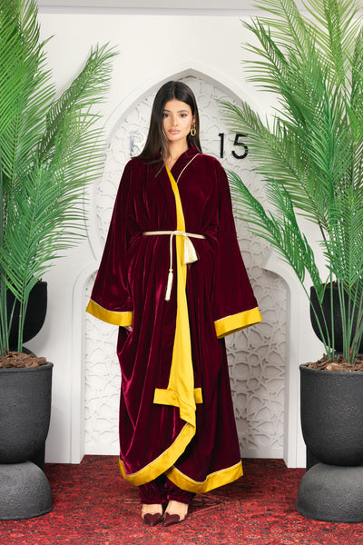 kimono set(burgundy)