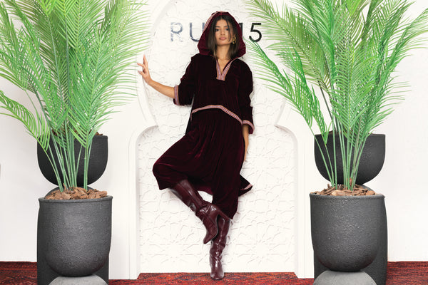 moroccan set | (burgundy)