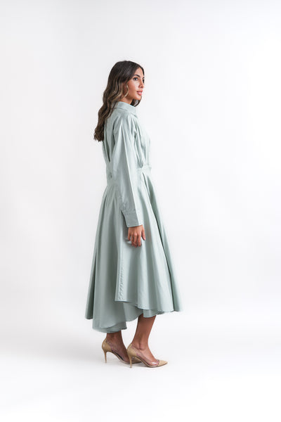 turquoise midi dress