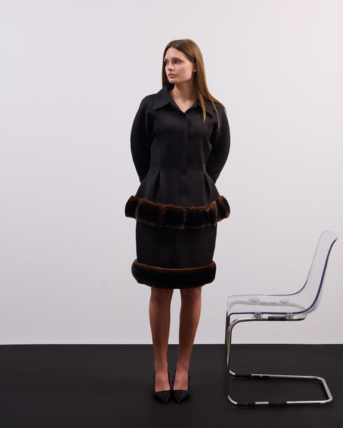Fur hem jacket